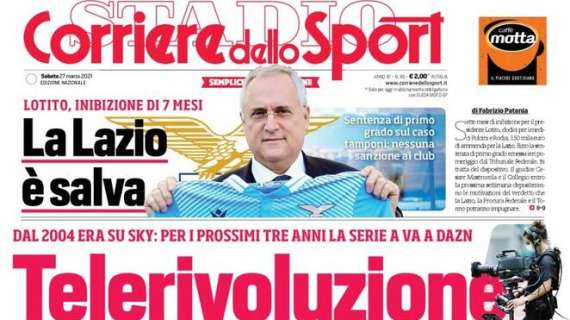 L'apertura del Corriere dello Sport: "Telerivoluzione"