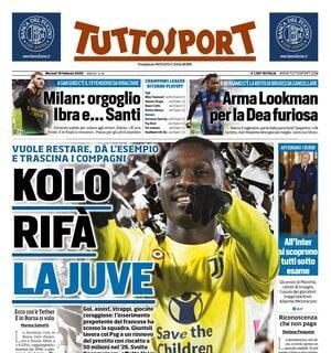 "Kolo rifà la Juve". La prima pagina di Tuttosport è dedicata all'attaccante francese