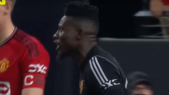 Onana-show col Manchester United: para poi parte la sfuriata ai danni di Maguire