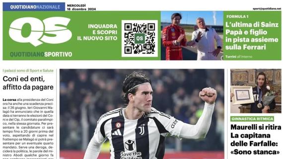 Thiago Motta, addio pareggite. QS in prima pagina: "Juventus di coppa, altra musica"