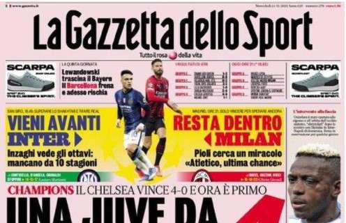 L'apertura de La Gazzetta dello Sport: "Una Juve da 4"