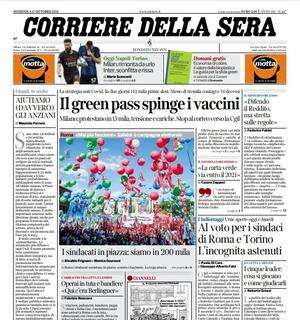 Corriere della Sera: "Milan, rimonta da urlo. Inter, sconfitta e rissa"