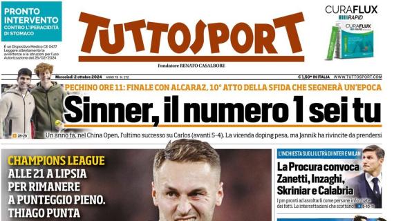 Tuttosport oggi in apertura sull'olandese ex Atalanta: "EuroKoop, turbo Juve"