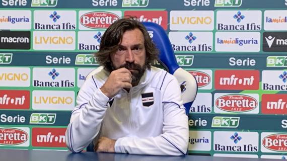 Sampdoria, Pirlo infastidito dalla domanda sulla Juve: "Ho già i miei problemi e i miei pensieri"