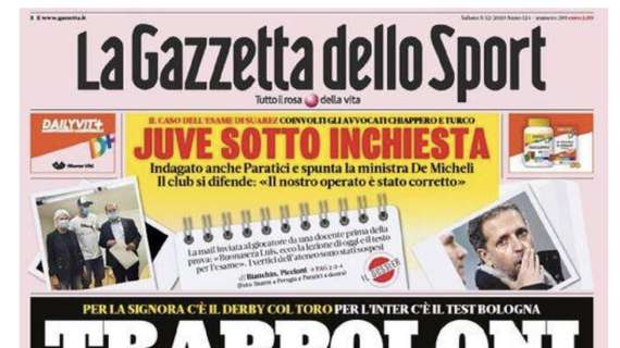 L'apertura de La Gazzetta dello Sport: "Trappoloni"