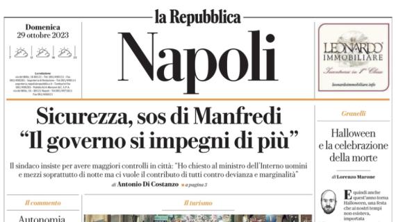 La Repubblica-Napoli in taglio basso: "C'è Napoli-Milan, Garcia sotto esame"