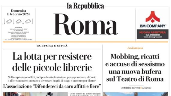 La Repubblica ed. Roma: "Il poker dell'Inter travolge la Roma. Lazio, Ciro arriva a quota 200"