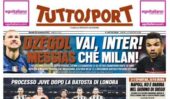 L'apertura di Tuttosport sulla Juventus: "Tutti sotto esame"