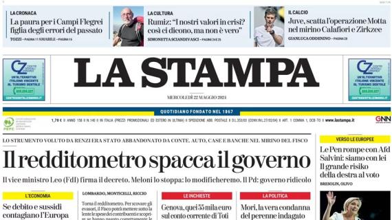 La Stampa apre: "Juve, scatta l'operazione Motta: nel mirino Calafiori e Zirkzee"