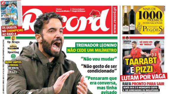 Le aperture in Portogallo - Benfica, lotta Taarabt-Pizzi per un posto. Sporting, c'è Ruben Durao