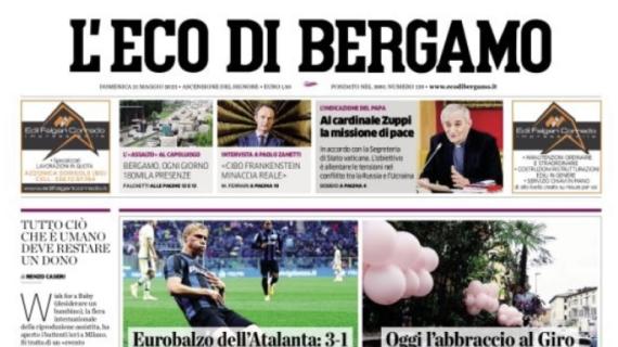 Successo in rimonta sul Verona, L’Eco di Bergamo: "Eurobalzo dell'Atalanta: 3-1"