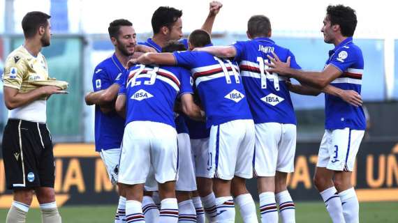Sampdoria, un tris nei primi 45 minuti: prima di oggi solo 8 gol su 33 nei primi tempi