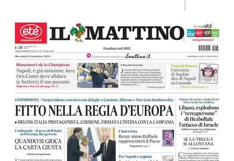 Il Mattino: "Napoli, è già missione Juve. Ora Conte deve sfidare il suo passato"