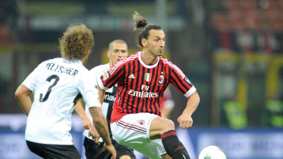 Ibrahimovic spauracchio del Parma: 10 reti in 12 gare. Una doppietta mandò gli emiliani in B