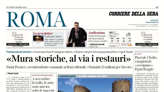 Il Corriere di Roma apre così stamani: "Febbre giallorossa, la carica dei 200mila"