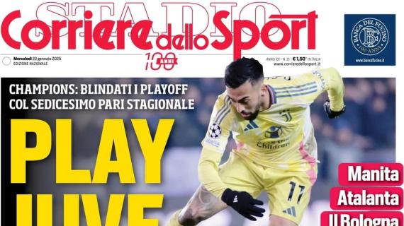 Corriere dello Sport in apertura sui bianconeri dopo lo 0-0 a Bruges: "Play Juve"