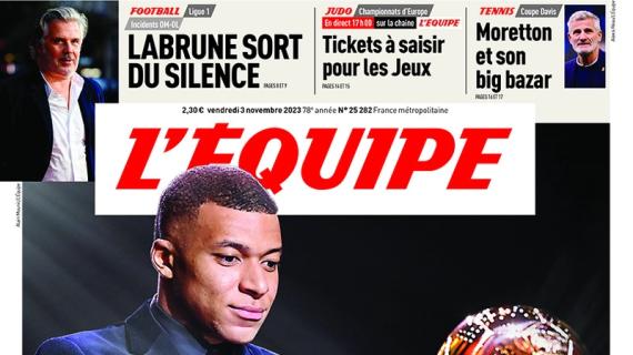 L'Equipe dedica la prima pagina a Mbappé in ottica Pallone d'Oro: "Il suo oro verrà"