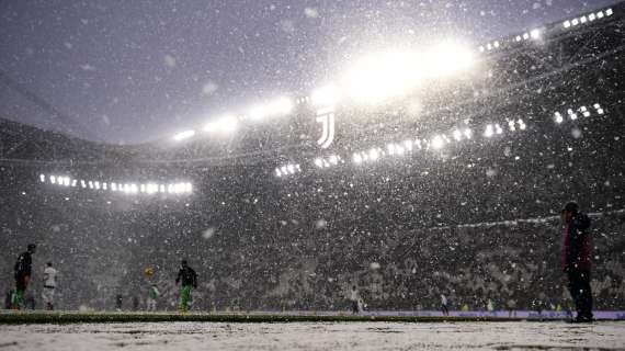Juventus, rifinitura sotto la neve: situazione destinata a migliorare, la gara non è a rischio