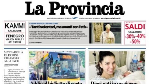 La Provincia di Como titola oggi: "Como su Diao, baby talento per Cesc"