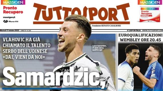 L'apertura di Tuttosport: "Samardzic, primi sì alla Juve. Ci vuole un'Italia d'oro"