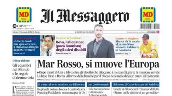 Il Messaggero: "Mezzo Olimpico chiuso per razzismo: stangata alla Lazio"