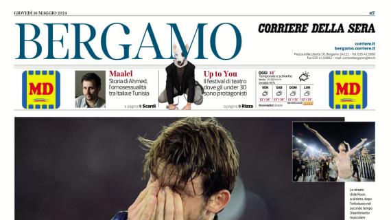 Il Corriere di Bergamo amaro: “Atalanta bloccata, la Coppa sfuma”