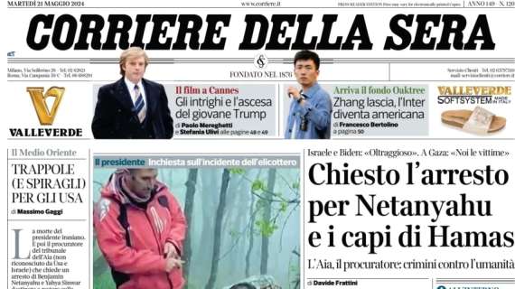 Il CorSera in prima pagina: "Zhang lascia, l'Inter diventa americana. Arriva il fondo Oaktree"