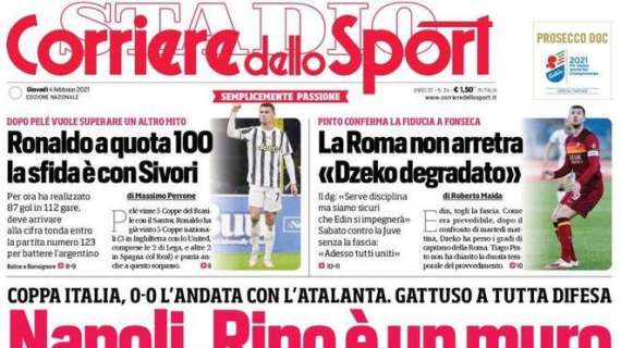 L'apertura del Corriere dello Sport: "Napoli, Rino è un muro"