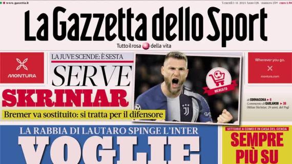 La Gazzetta dello Sport in prima pagina su Lautaro Martinez: "Voglia da Re"